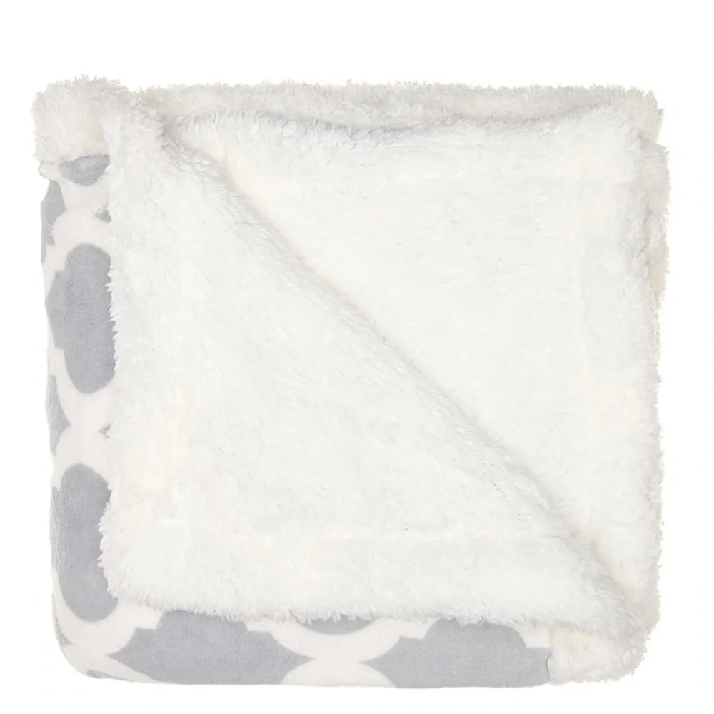 New Cozy Blanket - Cream & Gray